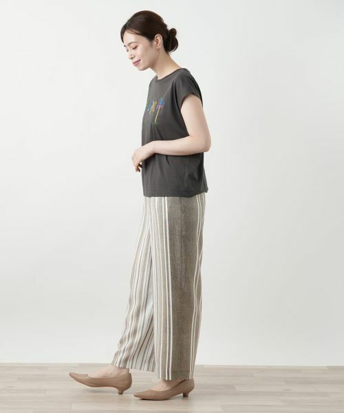 Leilian / レリアン その他パンツ | ストライプワイドパンツ | 詳細2