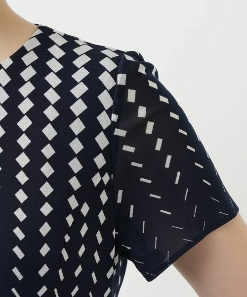Leilian / レリアン ドレス | 幾何学柄フレアワンピース | 詳細12