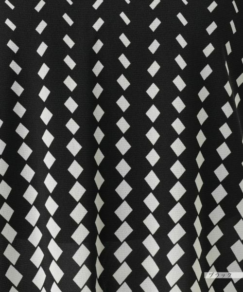 Leilian / レリアン シャツ・ブラウス | 幾何学柄ノーカラーブラウス | 詳細15