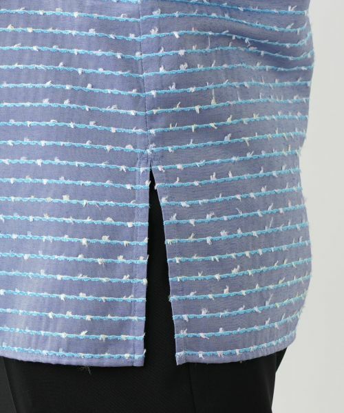 Leilian / レリアン シャツ・ブラウス | 刺繍ボーダーブラウス | 詳細11