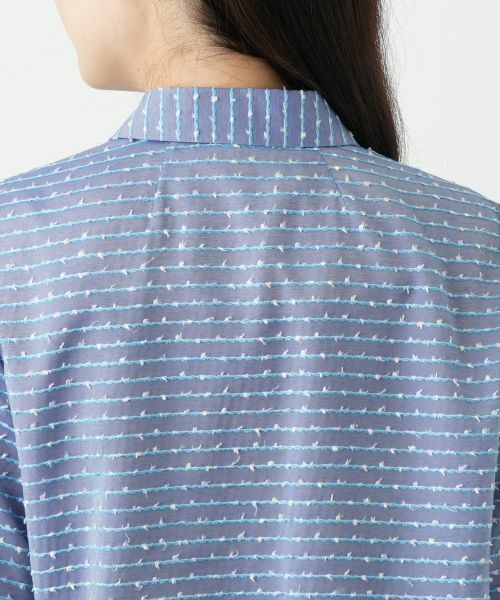 Leilian / レリアン シャツ・ブラウス | 刺繍ボーダーブラウス | 詳細8