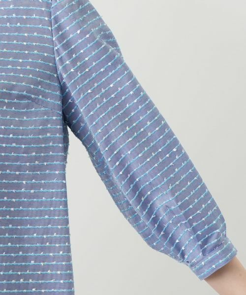 Leilian / レリアン シャツ・ブラウス | 刺繍ボーダーブラウス | 詳細9