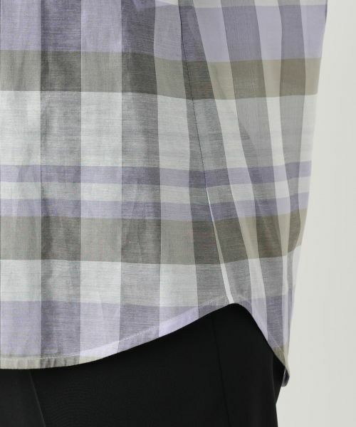 Leilian / レリアン シャツ・ブラウス | チェックバンドカラーブラウス【Leilian WHITE LABEL】 | 詳細15