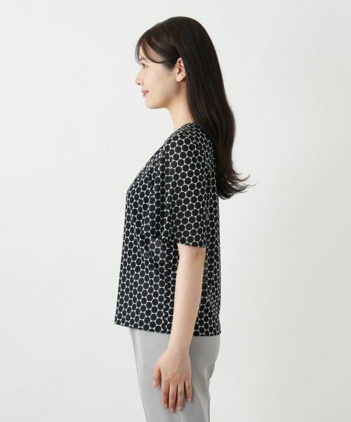 Leilian / レリアン カットソー | ドット柄クルーネックカットソー | 詳細5