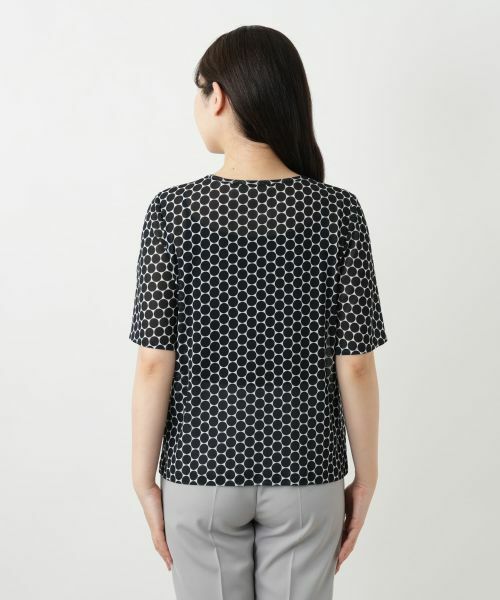Leilian / レリアン カットソー | ドット柄クルーネックカットソー | 詳細6