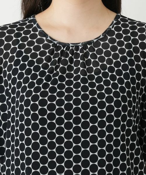 Leilian / レリアン カットソー | ドット柄クルーネックカットソー | 詳細7
