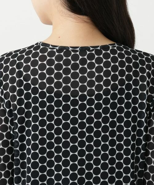 Leilian / レリアン カットソー | ドット柄クルーネックカットソー | 詳細8
