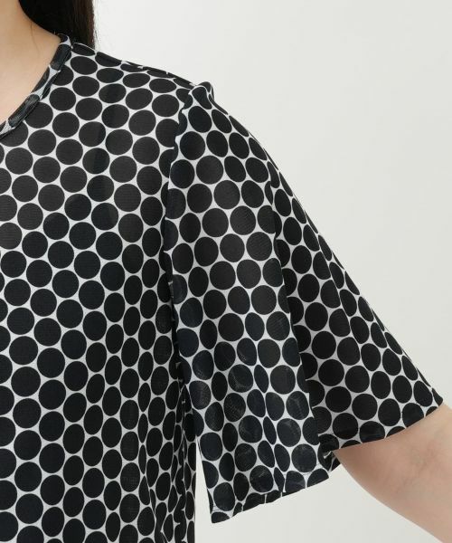 Leilian / レリアン カットソー | ドット柄クルーネックカットソー | 詳細9