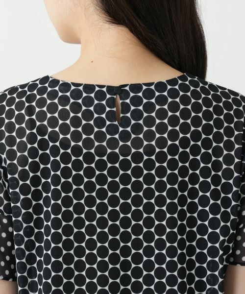 Leilian / レリアン カットソー | ドット切替Vネックカットソー | 詳細8