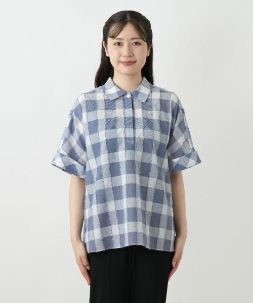 Leilian / レリアン シャツ・ブラウス | ブロックチェックブラウス | 詳細4