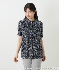 Leilian / レリアン ポロシャツ | プリントプルオーバー