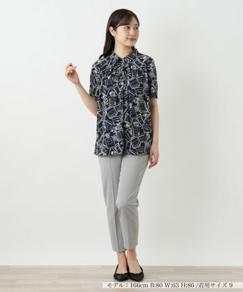 Leilian / レリアン ポロシャツ | プリントプルオーバー | 詳細4