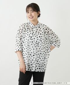 Leilian / レリアン シャツ・ブラウス | ドットブラウス【Leilian WHITE LABEL】