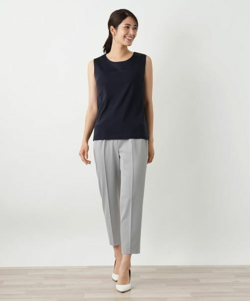 Leilian / レリアン カットソー | 異素材切替タンクトップ | 詳細1
