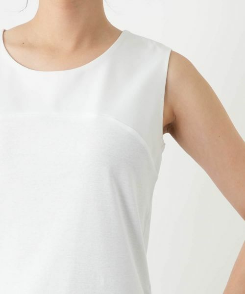 Leilian / レリアン カットソー | 異素材切替タンクトップ | 詳細15