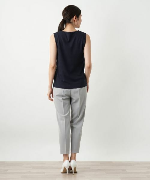 Leilian / レリアン カットソー | 異素材切替タンクトップ | 詳細3