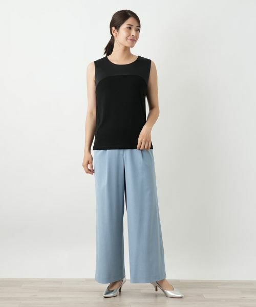 Leilian / レリアン カットソー | 異素材切替タンクトップ | 詳細4