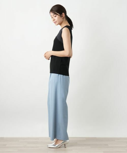 Leilian / レリアン カットソー | 異素材切替タンクトップ | 詳細5