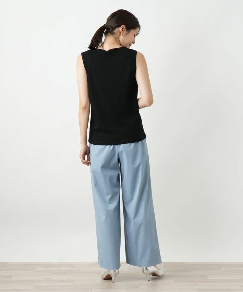 Leilian / レリアン カットソー | 異素材切替タンクトップ | 詳細6
