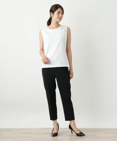 Leilian / レリアン カットソー | 異素材切替タンクトップ | 詳細7