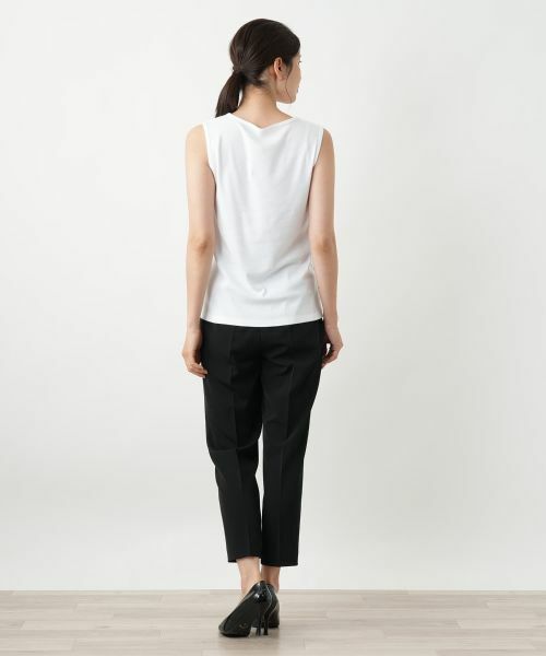 Leilian / レリアン カットソー | 異素材切替タンクトップ | 詳細9