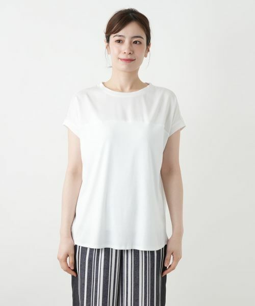 Leilian / レリアン カットソー | 異素材切替カットソー | 詳細10