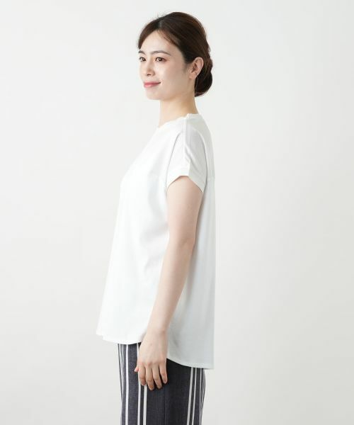 Leilian / レリアン カットソー | 異素材切替カットソー | 詳細11