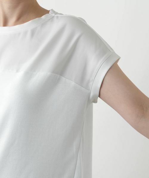 Leilian / レリアン カットソー | 異素材切替カットソー | 詳細15