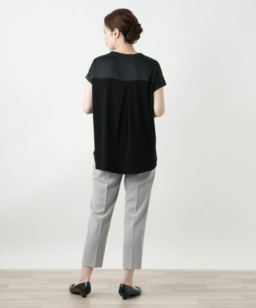 Leilian / レリアン カットソー | 異素材切替カットソー | 詳細3