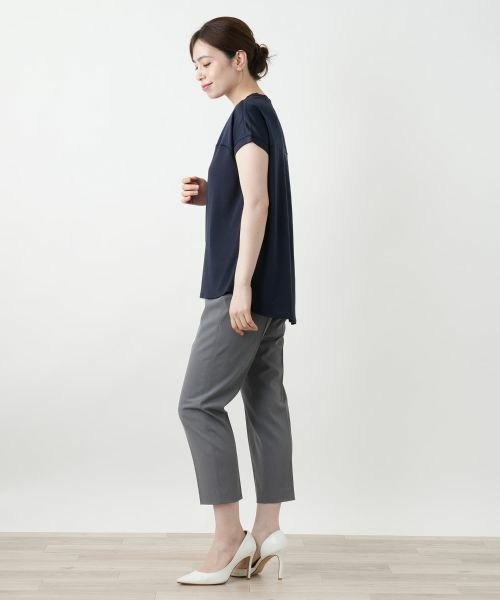 Leilian / レリアン カットソー | 異素材切替カットソー | 詳細5