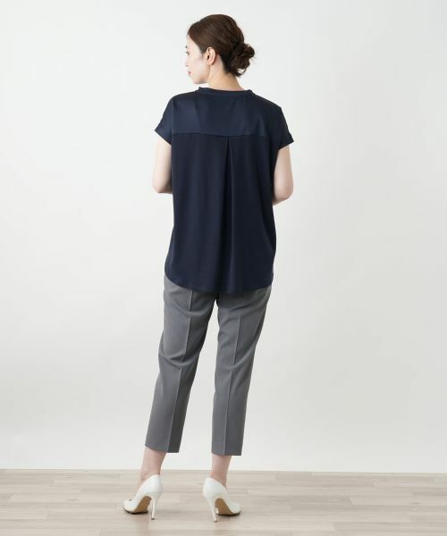 Leilian / レリアン カットソー | 異素材切替カットソー | 詳細6