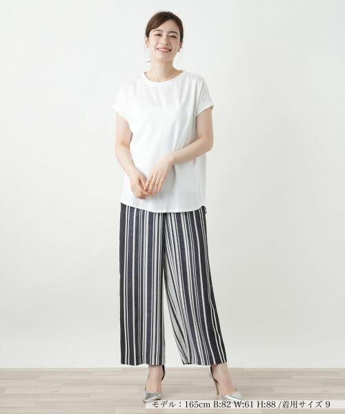 Leilian / レリアン カットソー | 異素材切替カットソー | 詳細7