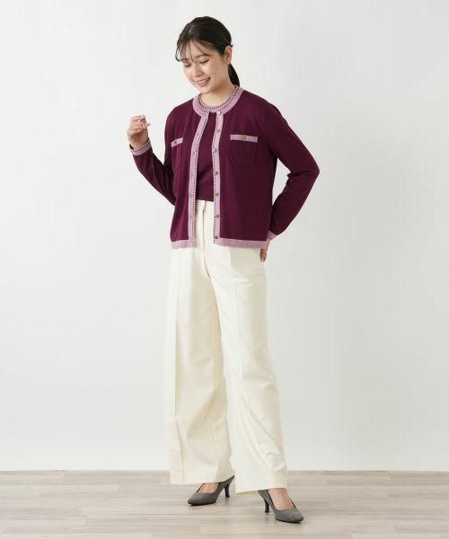 Leilian / レリアン その他パンツ | センタープレスワイドパンツ | 詳細1