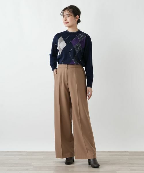 Leilian / レリアン その他パンツ | センタープレスワイドパンツ | 詳細4