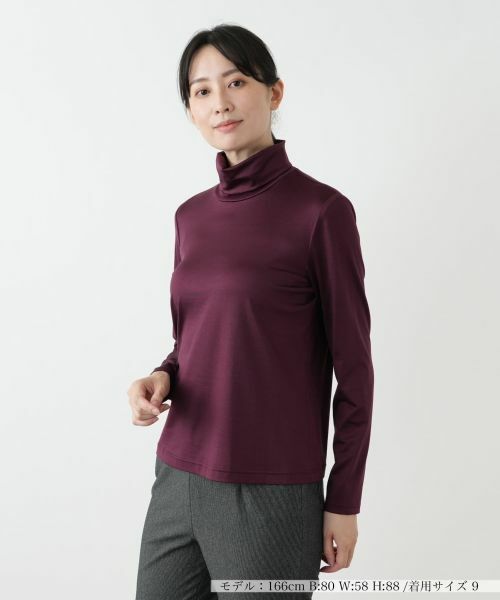 Leilian / レリアン カットソー | タートルネックカットソー(ボルドー)