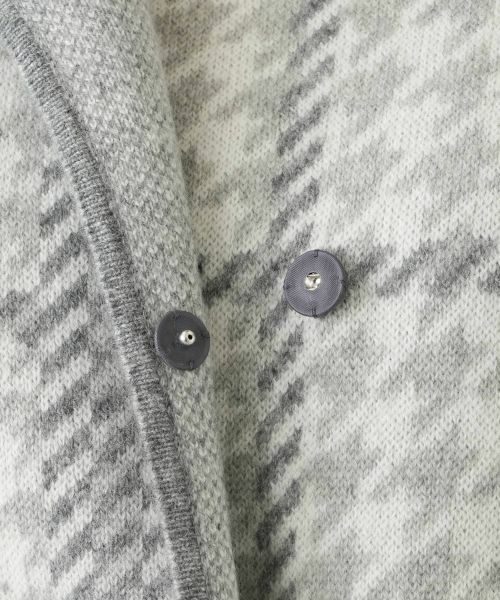 Leilian / レリアン テーラードジャケット | チェックノーカラーニットジャケット | 詳細11