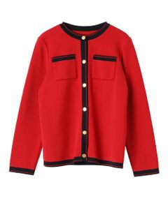 Leilian / レリアン ニット・セーター | 配色トリムクルーネックカーディガン