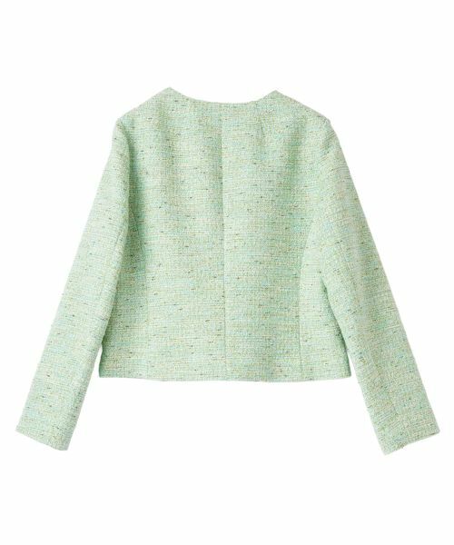 Leilian / レリアン テーラードジャケット | ツイードノーカラージャケット | 詳細1