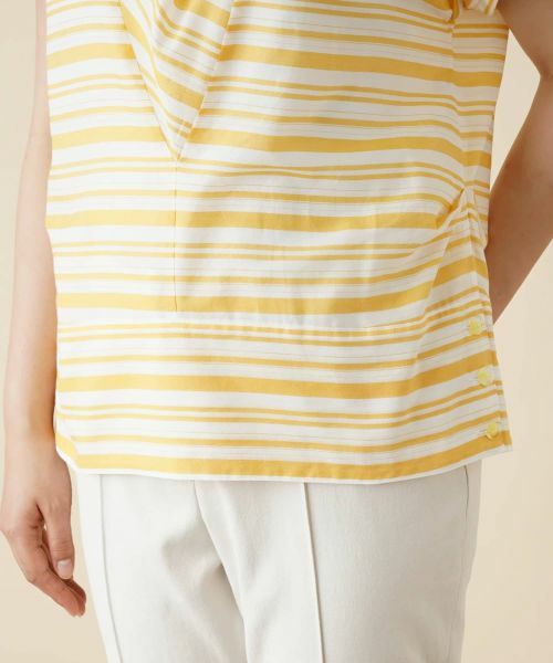 Leilian / レリアン シャツ・ブラウス | 切替ボーダーハイネックブラウス | 詳細11