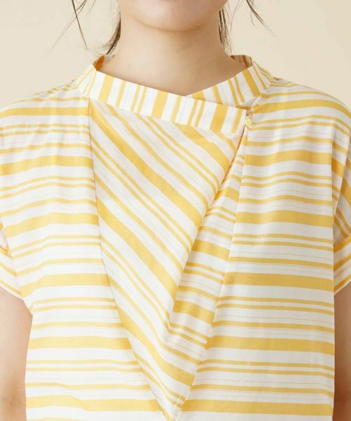 Leilian / レリアン シャツ・ブラウス | 切替ボーダーハイネックブラウス | 詳細7