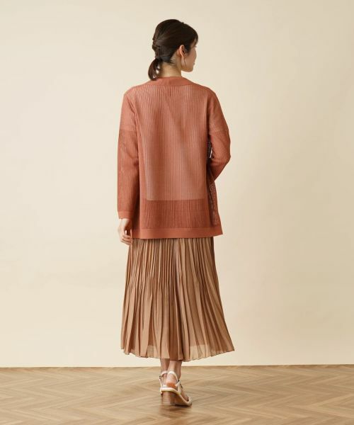 Leilian / レリアン カーディガン・ボレロ | 透かし編みニットカーディガン | 詳細3