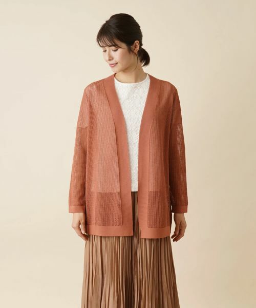 Leilian / レリアン カーディガン・ボレロ | 透かし編みニットカーディガン | 詳細4