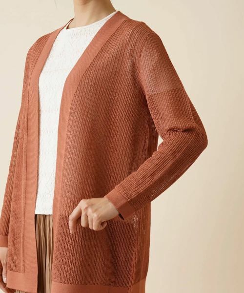 Leilian / レリアン カーディガン・ボレロ | 透かし編みニットカーディガン | 詳細9