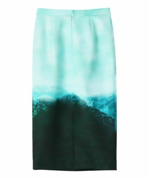 Leilian / レリアン ミニ・ひざ丈スカート | フォトプリントタイトスカート | 詳細1