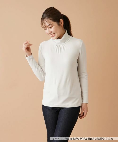 Leilian/レリアン ハイネックカットソー ライトグレー 11(L) Leilian/レリアン ハイネックカットソー ライトグレー 11(L)