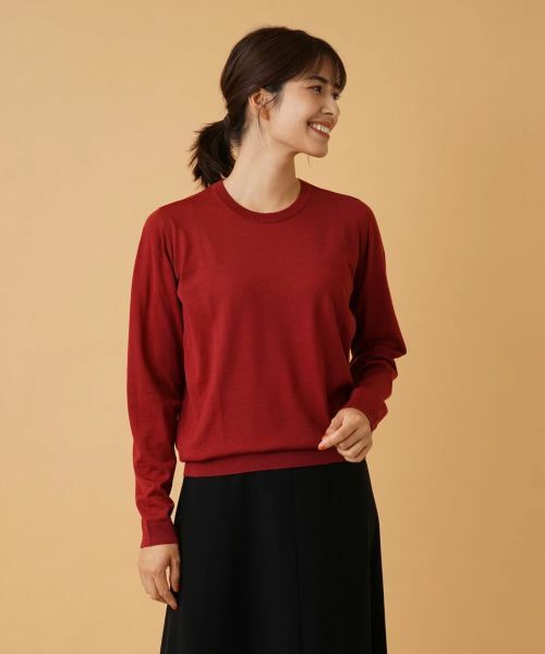 Leilian/レリアン クルーネックニット【GEMMA】 レンガ 9(M) Leilian/レリアン クルーネックニット【GEMMA】 レンガ 9(M)