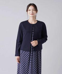 Leilian / レリアン テーラードジャケット | ストレッチノーカラージャケット