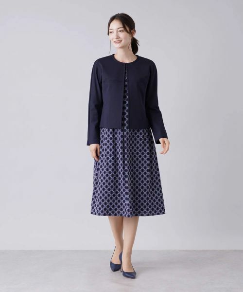 Leilian / レリアン テーラードジャケット | ストレッチノーカラージャケット | 詳細1