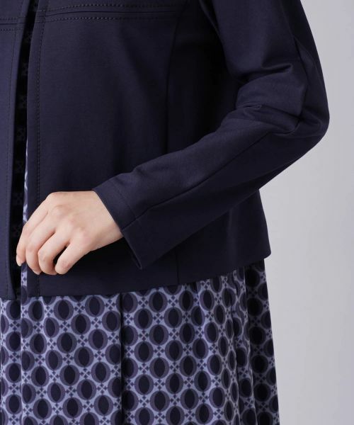 Leilian / レリアン テーラードジャケット | ストレッチノーカラージャケット | 詳細10