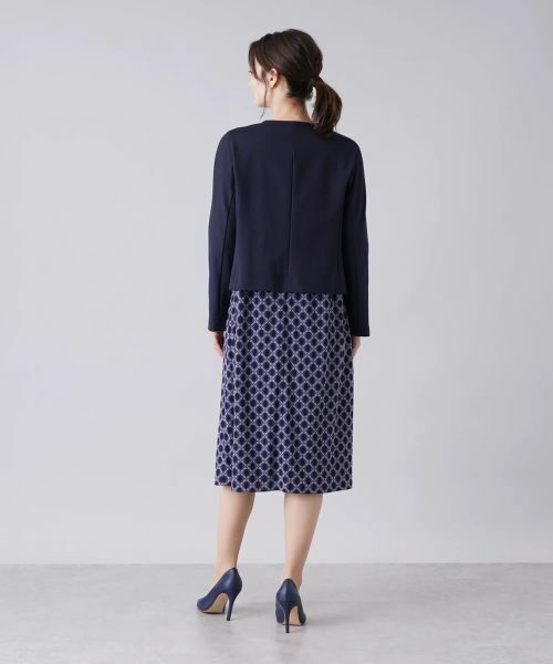 Leilian / レリアン テーラードジャケット | ストレッチノーカラージャケット | 詳細3